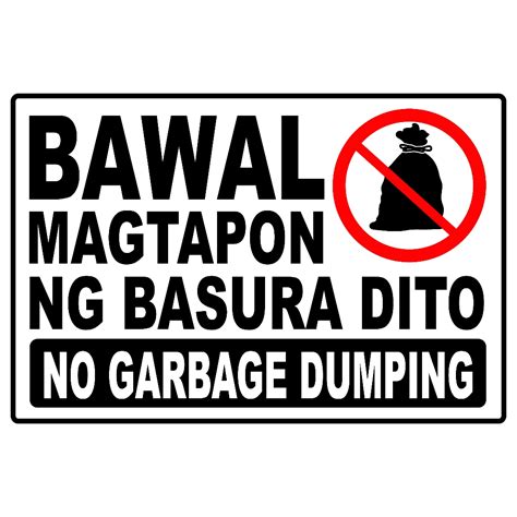 bawal magtapon ng basura logo|Bawal magtapon ng basura dito signage laminated.